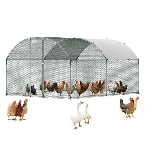 VEVOR Metalinė vištidė 3x4x2 m su užraktu