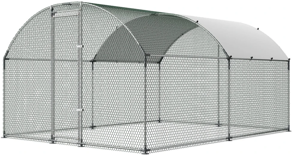 VEVOR Metalinė vištidė 3x4x2 m su užraktu