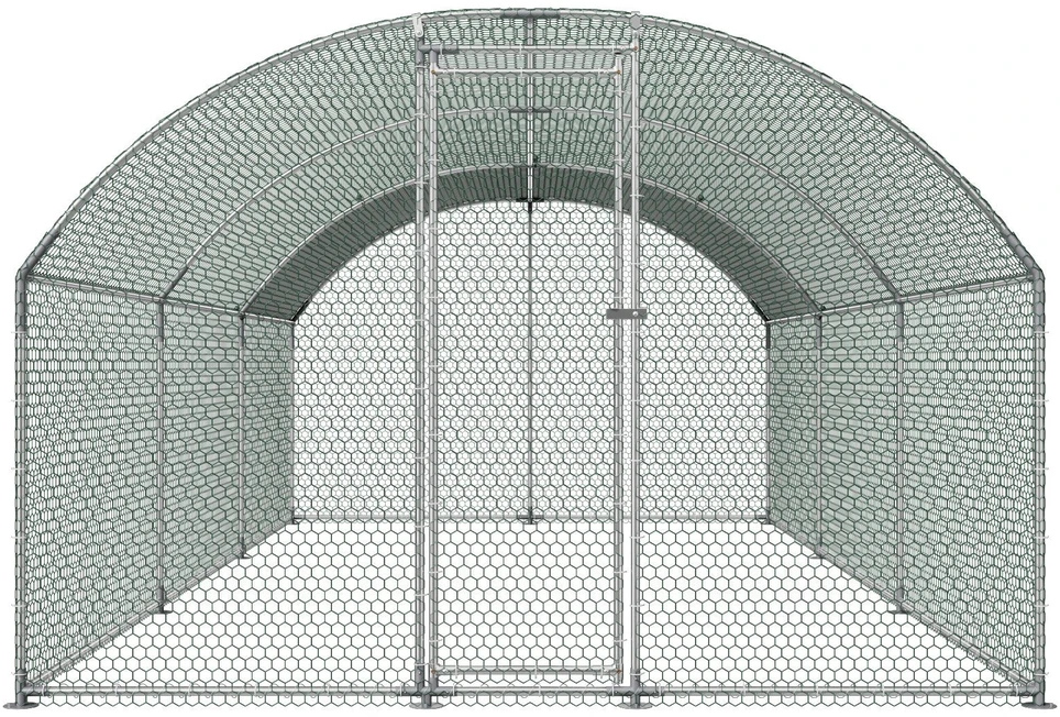 VEVOR Didelis metalinis vištidės aptvaras 3 x 6 x 2 m