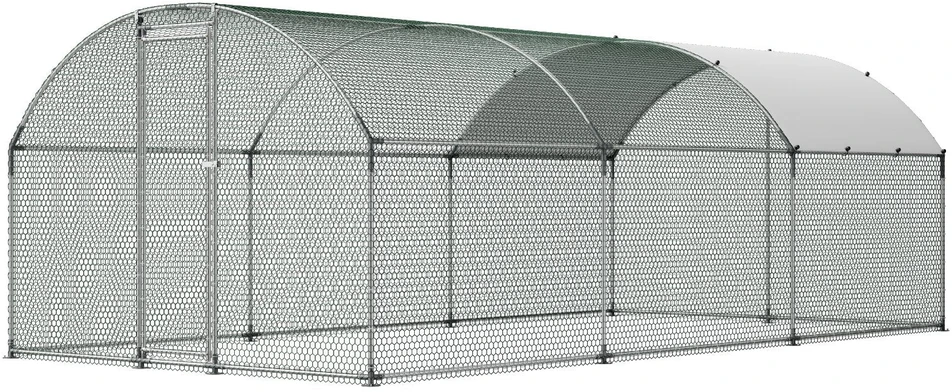 VEVOR Didelis metalinis vištidės aptvaras 3 x 6 x 2 m