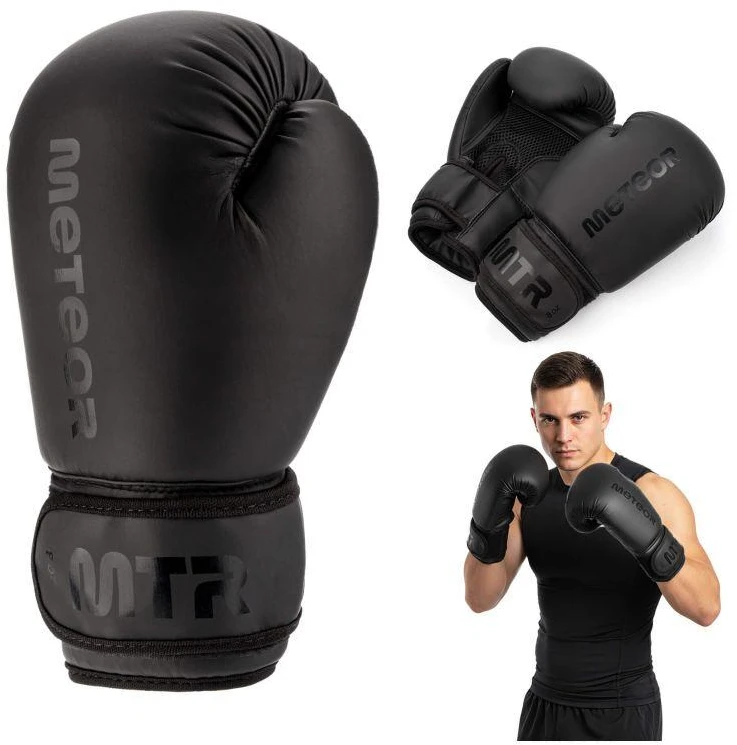 Meteor 12 oz treniruočių bokso pirštinės, Velcro, PU