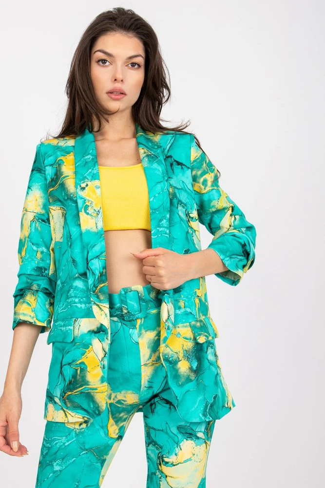Mėtinės spalvos moteriškas švarkelis Italy Moda