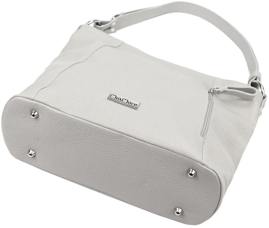 MiaMore damska torebka na ramię shopperbag skórzana su kieszeniami