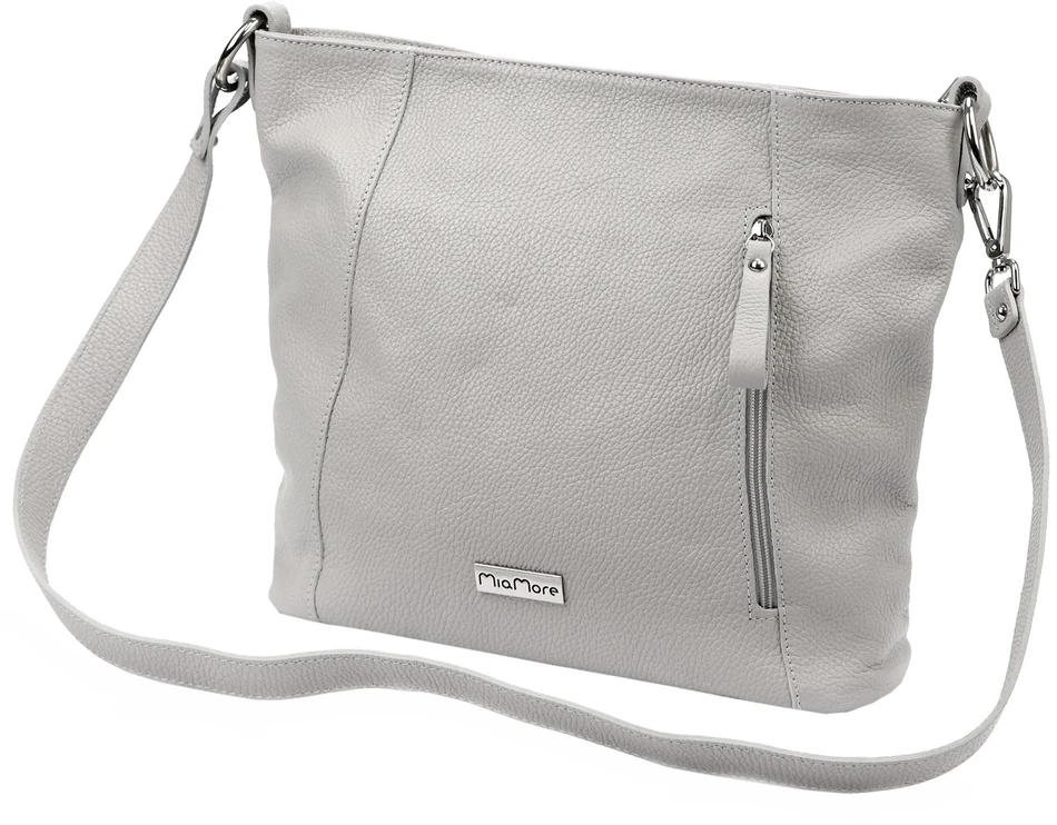 MiaMore damska torebka na ramię shopperbag skórzana su kieszeniami