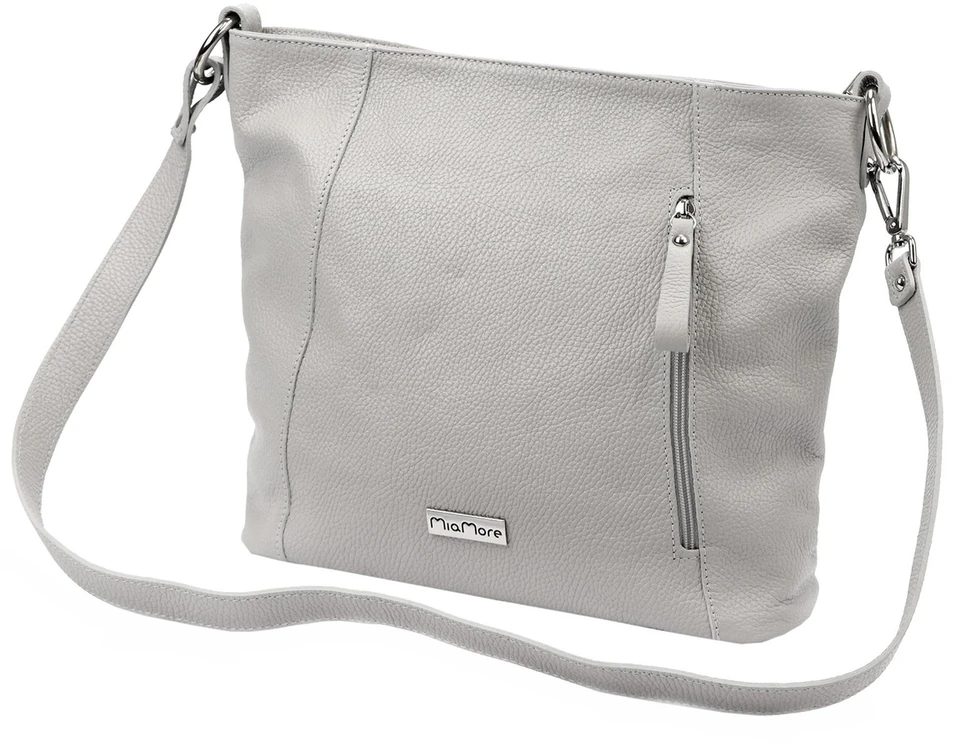 MiaMore damska torebka na ramię shopperbag skórzana su kieszeniami