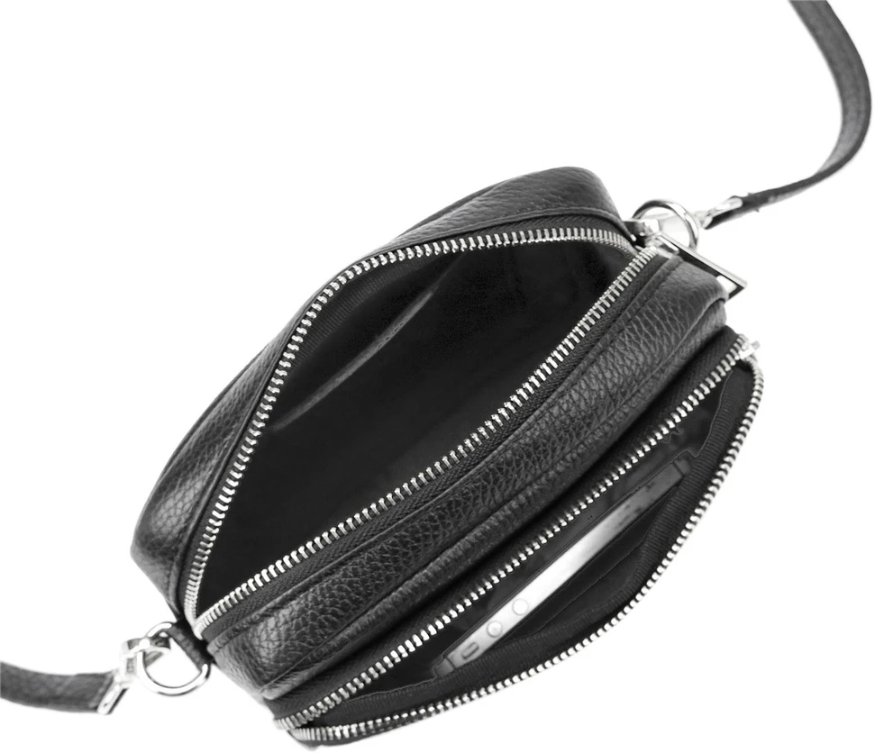 Damska torebka ze skóry naturalnej MiaMore 01-062 DOLLARO Sidabrinis