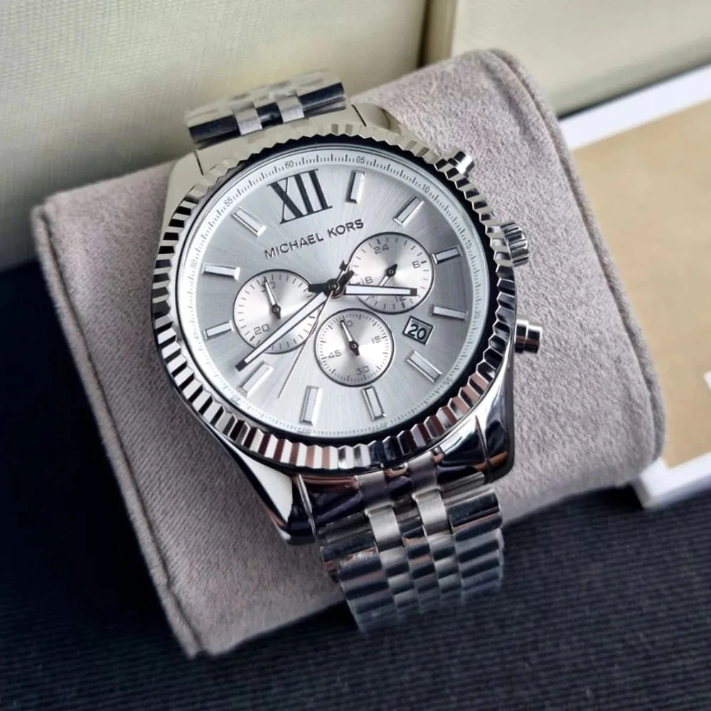 „Michael Kors“ MK8405 „Lexington“ vyriškas sidabrinis laikrodis