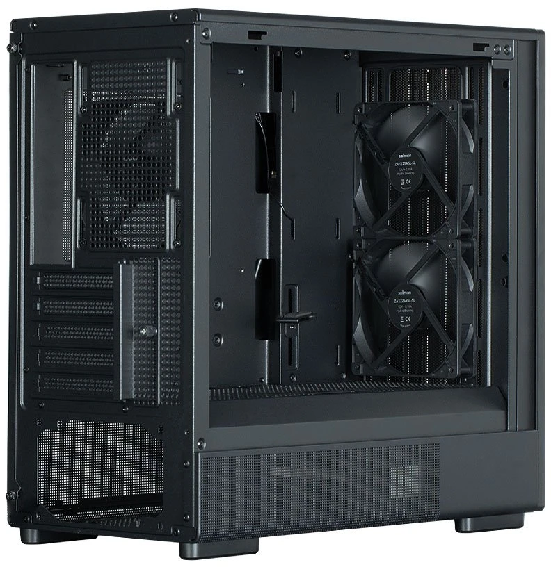 Micro-ATX kompiuterio korpusas Zalman P10 NAMU, 3 × 120 mm ventiliatoriai, juodas