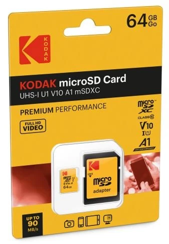 Micro SDXC atminties kortelė Kodak Premium, 64 GB