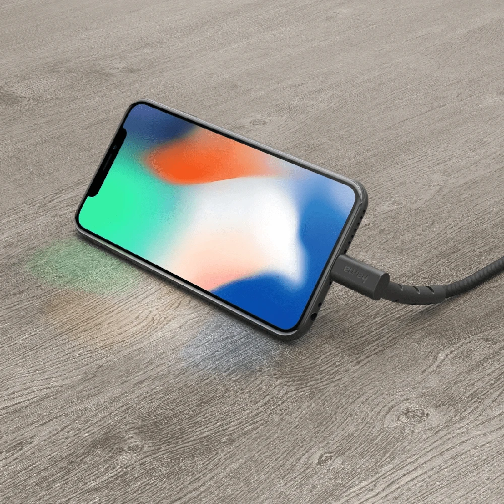 Hama Micro-USB įkrovimo ir duomenų kabelis 1,5 m, juodas
