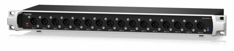 „Carruzzo Midas DN4816-O Modulis Stage Connect“ su 16 analoginių išėjimų ir „Ultranet I/O“