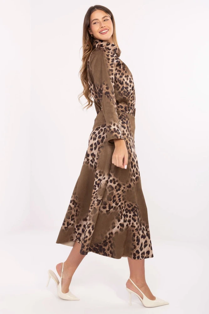 Midi sijonas su animaliniu raštu Italy Moda