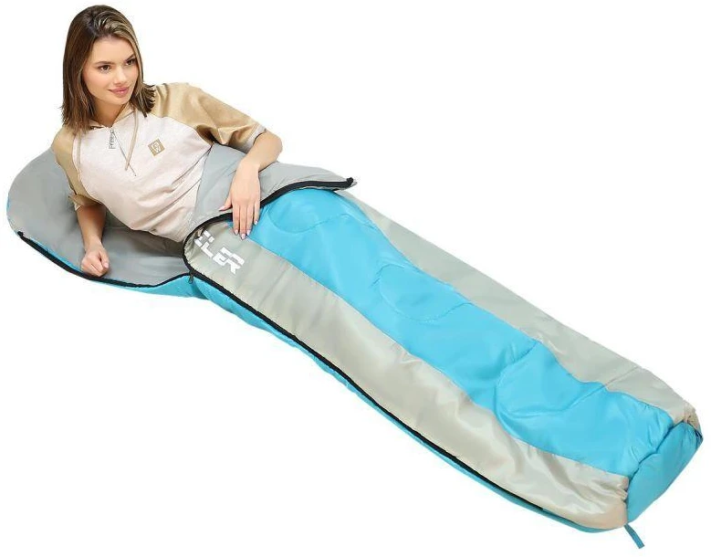 Enero Camp turistinis miegmaišis 210x80/50 cm mėlynas