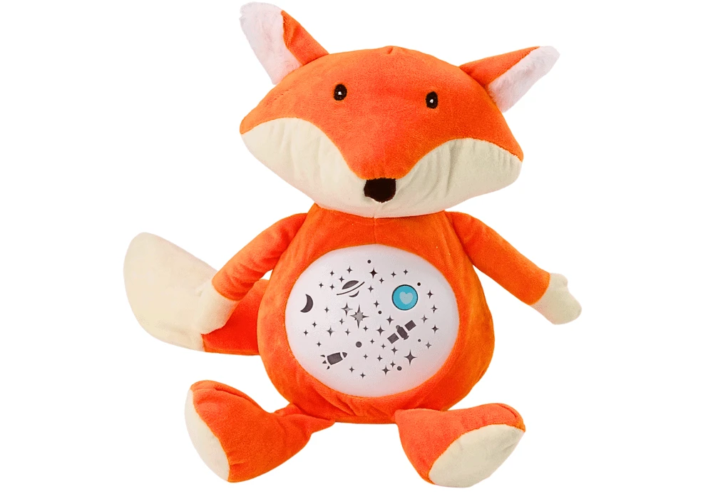 Lean Toys Pliušinis lapiukas su šviesomis ir garsais, dienos ir nakties režimas, 26x20x16 cm