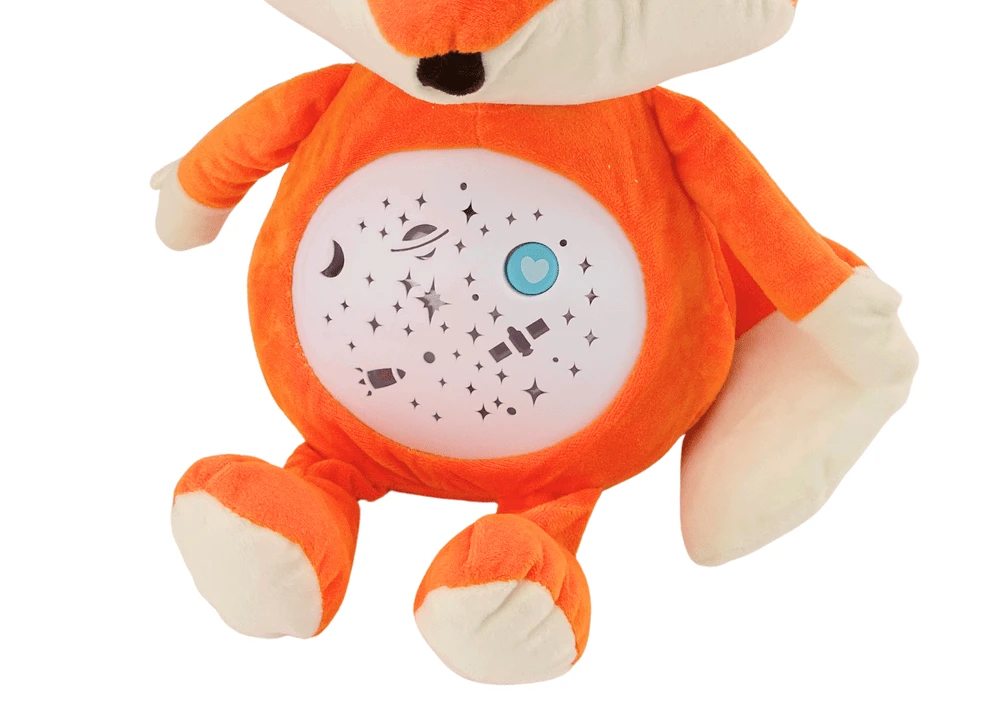 Lean Toys Pliušinis lapiukas su šviesomis ir garsais, dienos ir nakties režimas, 26x20x16 cm