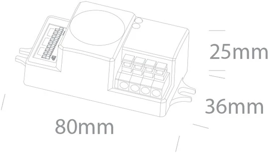 Mikrobangų judesio daviklis 300W, 22000