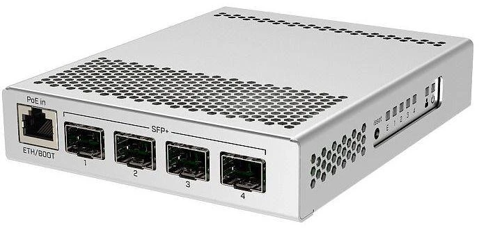 Šakotuvas Mikrotik CRS305-1G-4S+IN tinklo komutatorius Valdomas Gigabit Ethernet (10/100/1000) Maitinimas per Eternetą (PoE) Balta