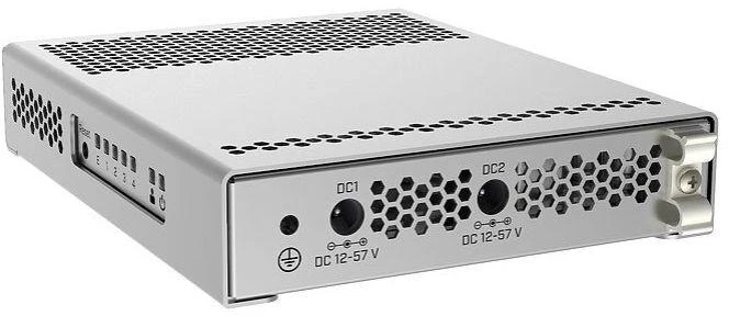 Šakotuvas Mikrotik CRS305-1G-4S+IN tinklo komutatorius Valdomas Gigabit Ethernet (10/100/1000) Maitinimas per Eternetą (PoE) Balta