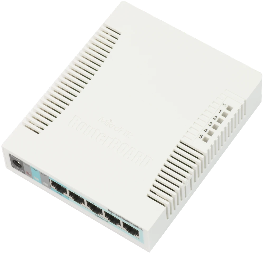 Šakotuvas MikroTik | Switch | RB260GS | Web managed | Desktop | SFP jungtys quantity SFP jungtys quantity 1 | Power over Ethernet (PoE) jungtys quantity 1