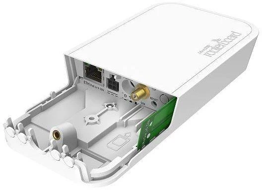 Mikrotik wAP LoRa8 rinkinys maršrutizatorius - 300 Mbps, LAN 10/100 Mbps, 9-30V maitinimo šaltinis, tvirtinamas prie lubų, baltas korpusas, vidinė ir išorinė antena, Atheros QCA9531 650 MHz, 16 MB Flash