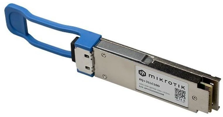 Mikrotik XQ+31LC10D tinklo siųstuvų-imtuvų modulis Optinis pluoštas 100000 Mbit/ai QSFP28 1309 nm
