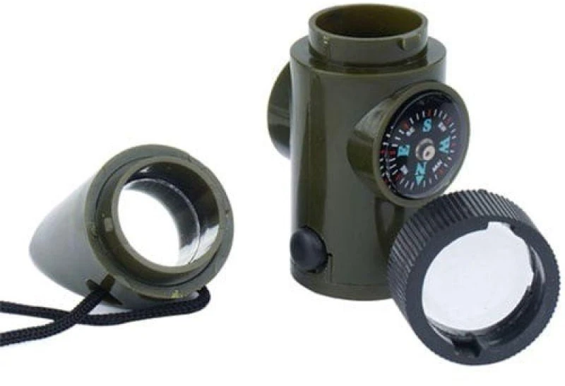 Mil-Tec Survival švilpukas 6 in 1 Olive