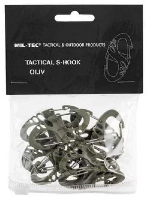 Mil-Tec S-Hook karabinų rinkinys - Žalias