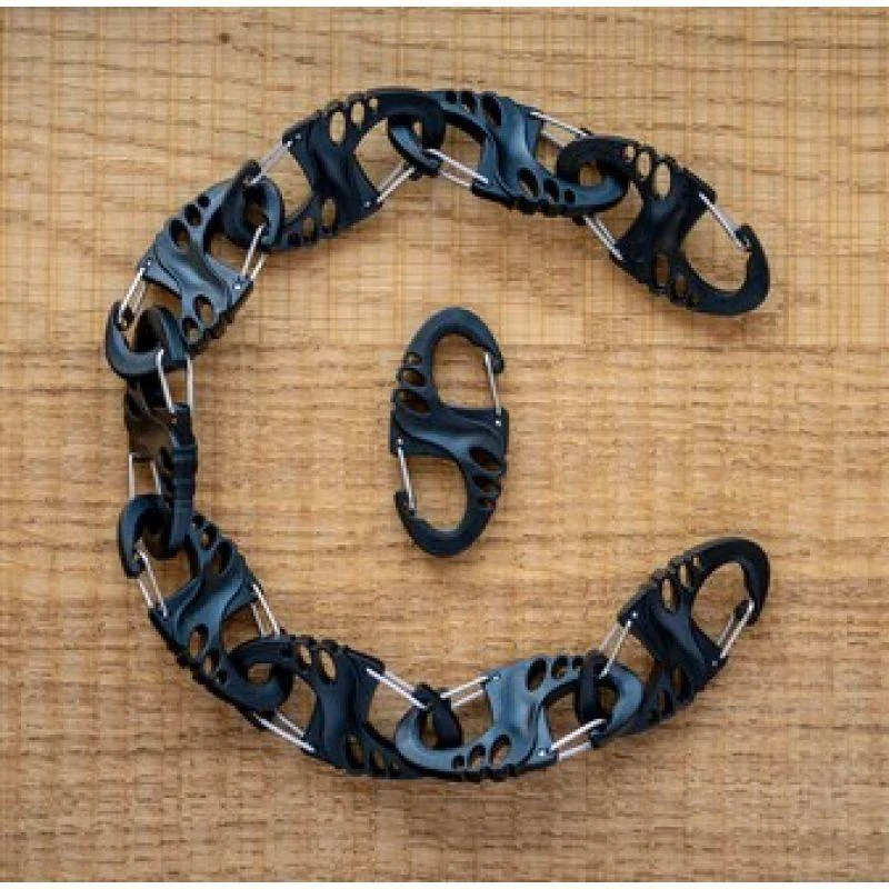 Mil-Tec S-Hook snap hook set - Juodas
