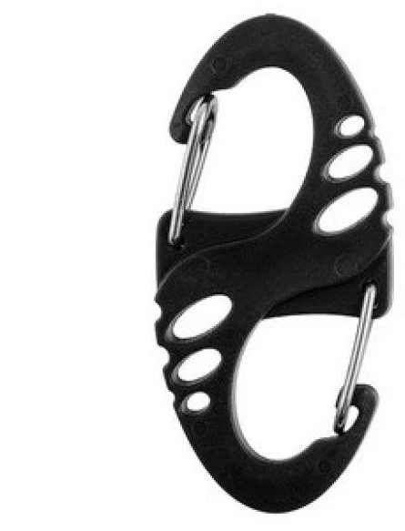 Mil-Tec S-Hook snap hook set - Juodas