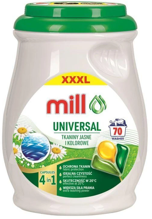 Madonis MILL PROFESSIONAL 3-chamber universal laundry capsules, 70 pcs.