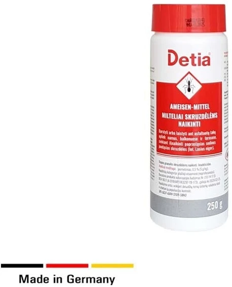 DETIA milteliai skruzdėlių naikinimui, 250 g