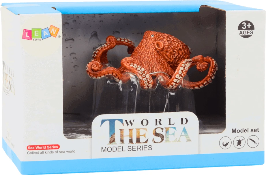 Lean Toys Aštuonkojo figūrėlė oranžinė 10 cm
