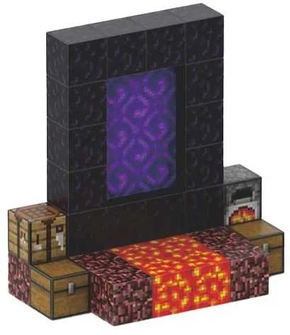 Minecraft magnetinis blokelių / kaladėlių rinkinys - Portalas - 32 vnt