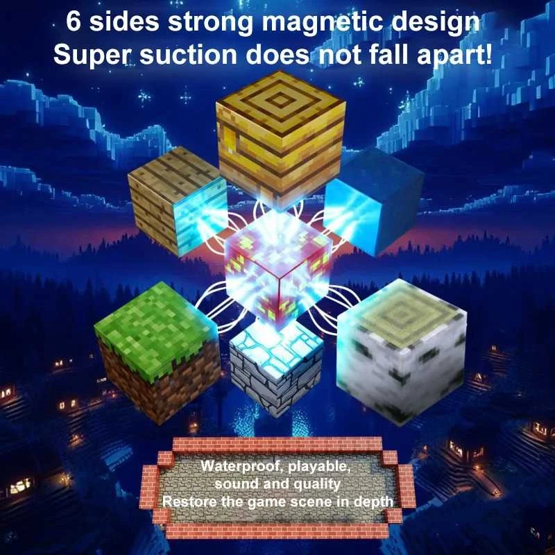 Minecraft magnetinis blokelių rinkinys - 100 vnt