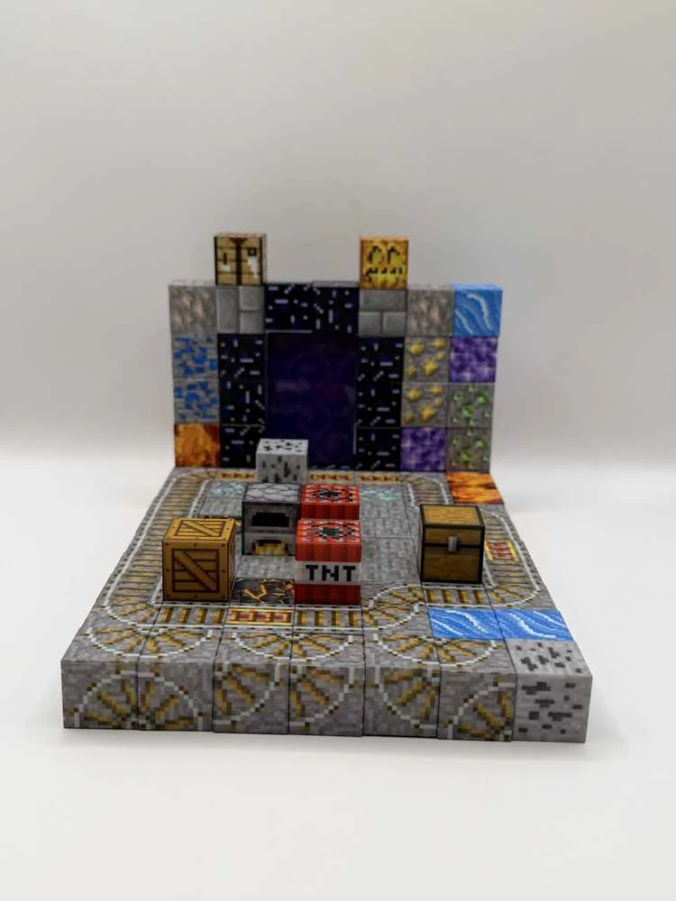 Minecraft magnetinis blokelių rinkinys - 100 vnt