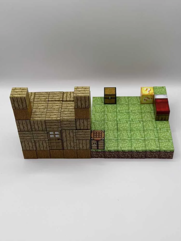 Minecraft magnetinis blokelių rinkinys - 100 vnt