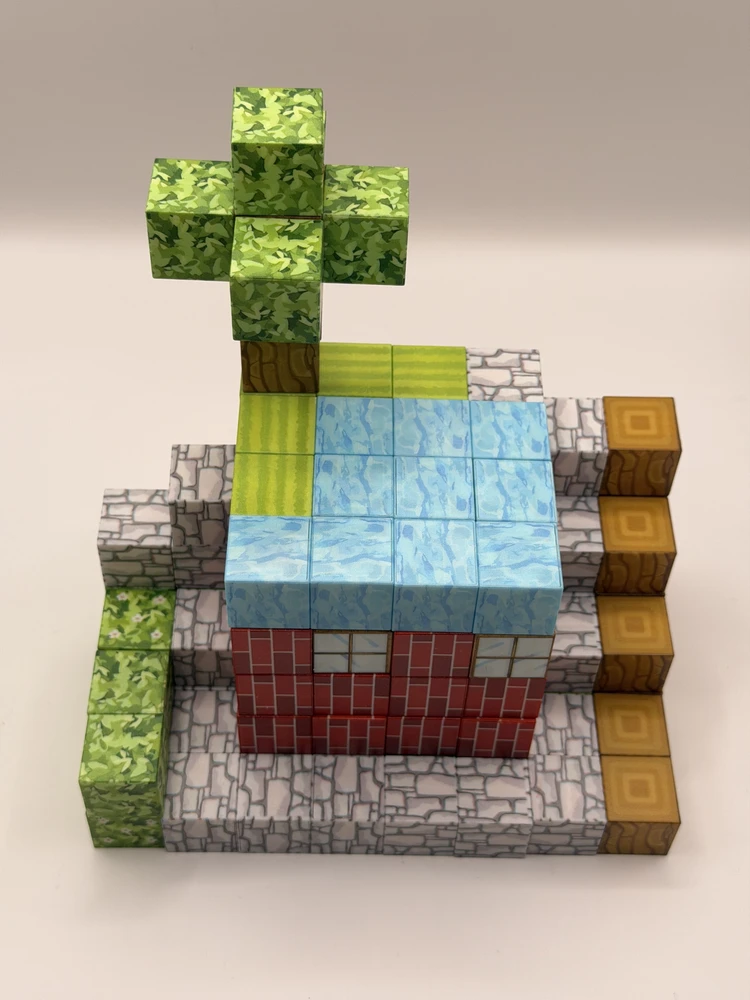 Minecraft magnetinis blokelių rinkinys - 100 vnt