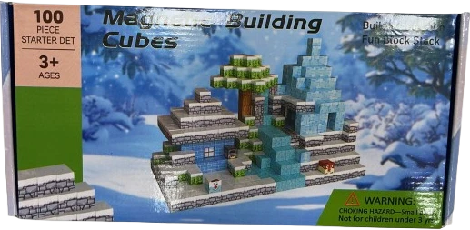 Minecraft magnetinis blokelių rinkinys - 100 vnt