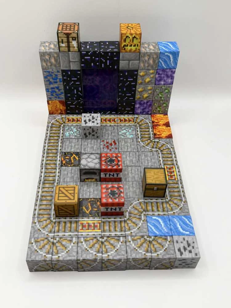 Minecraft magnetinis blokelių rinkinys - 100 vnt