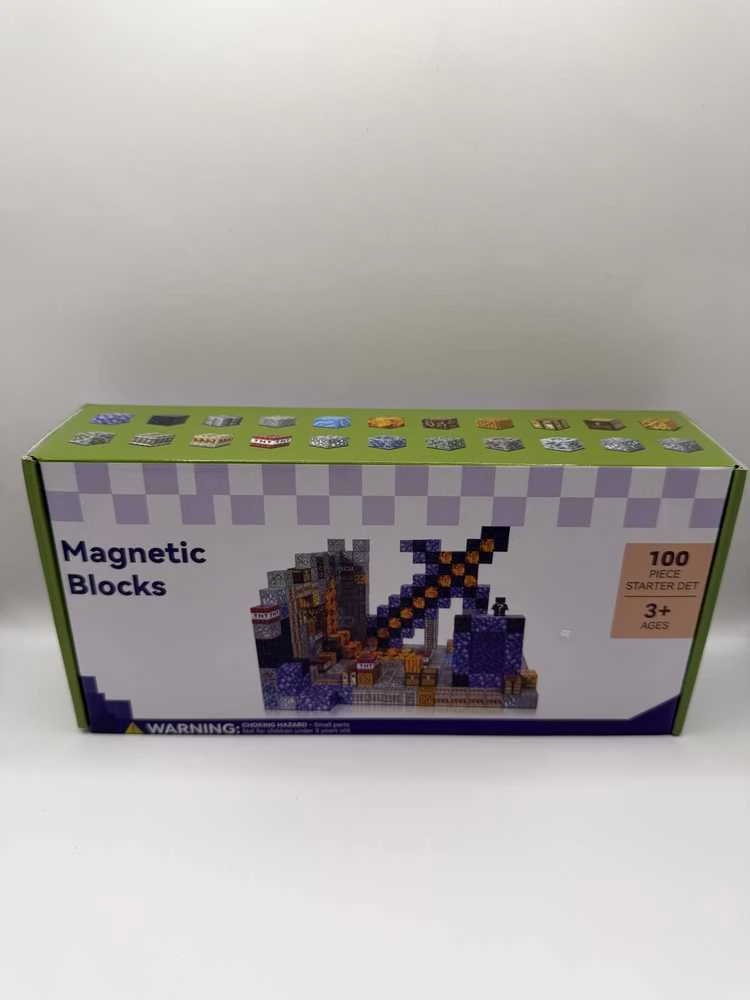 Minecraft magnetinis blokelių rinkinys - 100 vnt