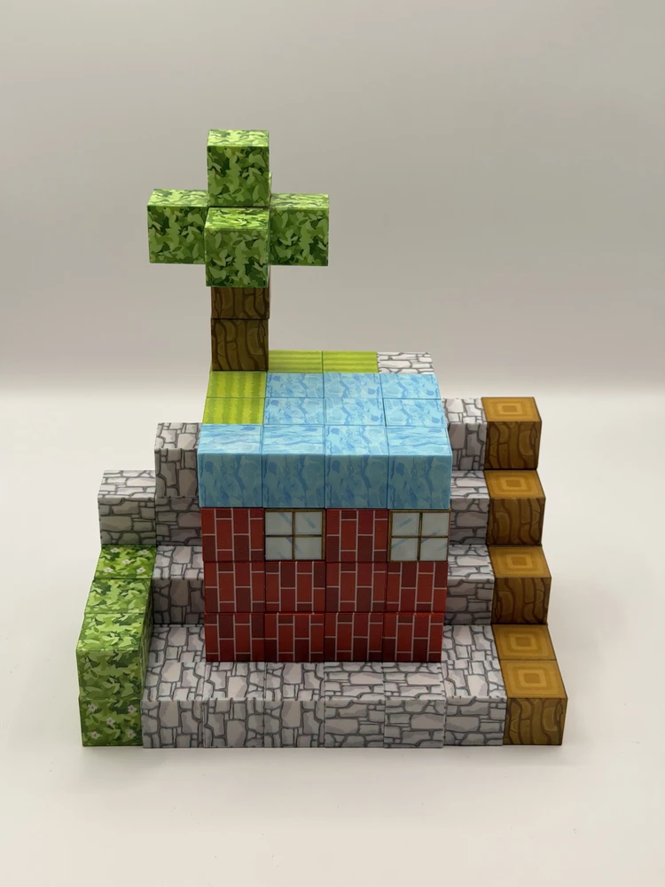 Minecraft magnetinis blokelių rinkinys - 100 vnt