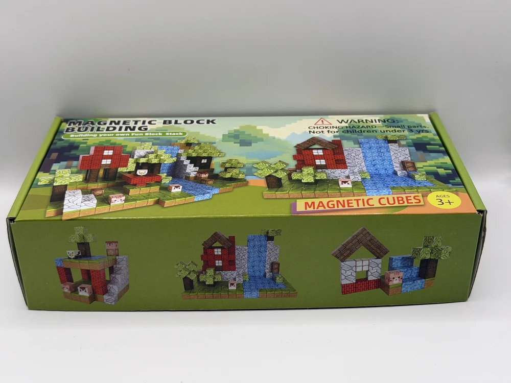 Minecraft magnetinis blokelių rinkinys - 100 vnt