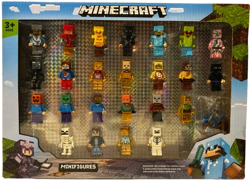 Minecraft Stiliaus Figūrėlės konstruktoriams My World , 24 vnt.