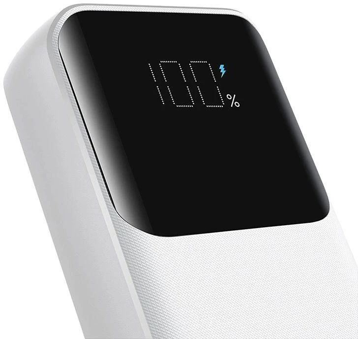 Mini power bank su integruotu kabeliss Joyroom JR-PBC06 30W 10000mAh – baltos spalvos