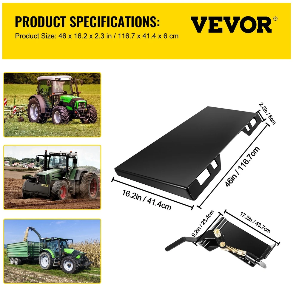 VEVOR Mini krautuvo greito prijungimo plokštė