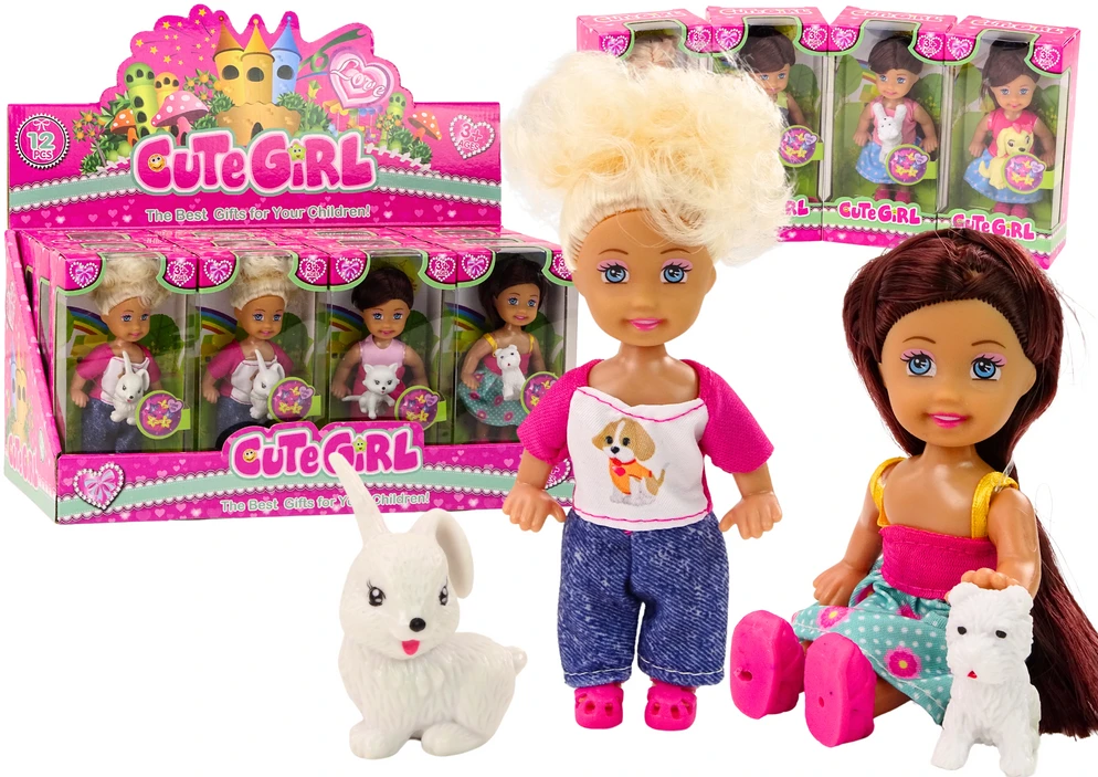 Lean Toys Lėlė su gyvūnėliu Little Animal Doll