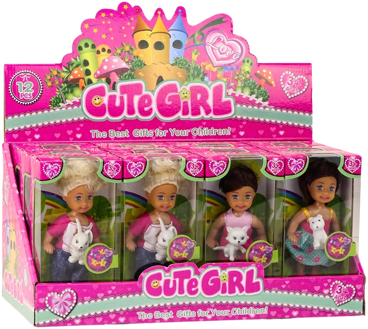 Lean Toys Lėlė su gyvūnėliu Little Animal Doll