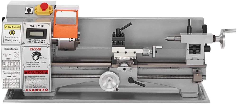 VEVOR mini metalo tekinimo staklės 7 x 16 col.