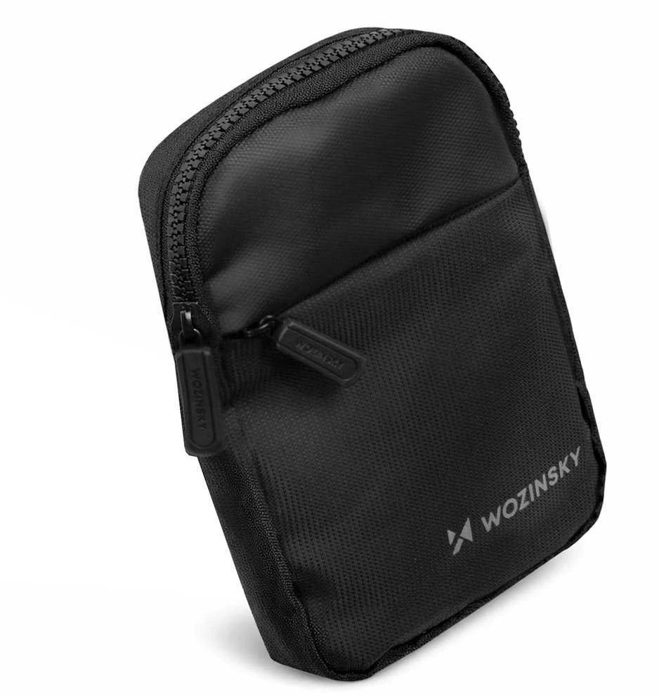 Wozinsky WMS-W1 Unisex Mini Shoulder Bag Atsparus vandeniui Dual-Compartment for Phone - Juodas