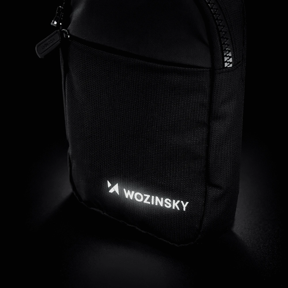 Wozinsky WMS-W1 Unisex Mini Shoulder Bag Atsparus vandeniui Dual-Compartment for Phone - Juodas